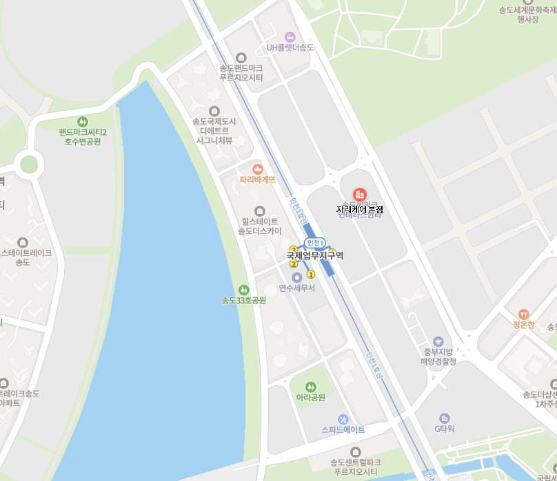 자리케어 오시는 길 지도